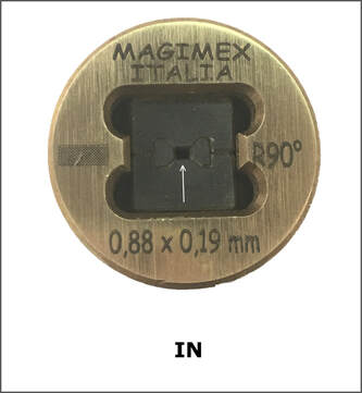  Carbide Drawing dies 90º corners for calibration​ - Magimex Italia
